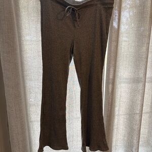 No Boundaries Light Gray Ribbed Knit Drawstring Pants